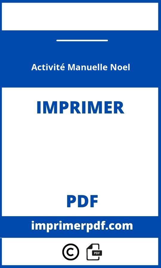 Activité Manuelle Noel À Imprimer