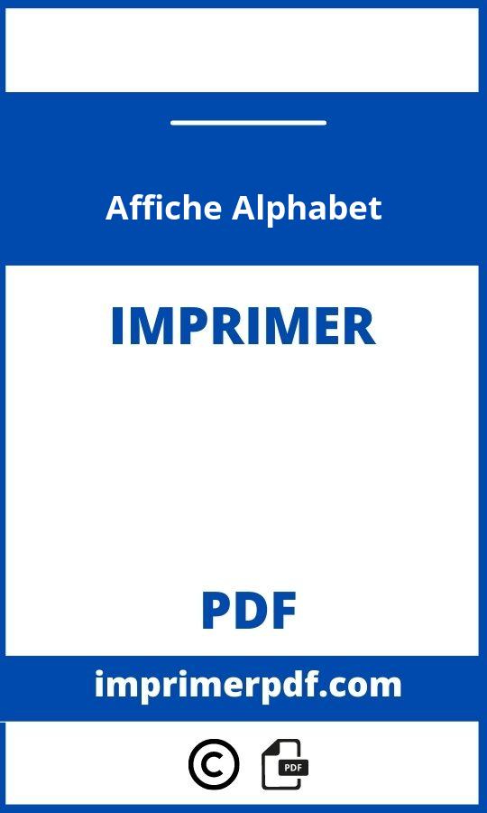 Affiche Alphabet À Imprimer