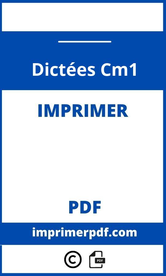 Dictées Cm1 À Imprimer