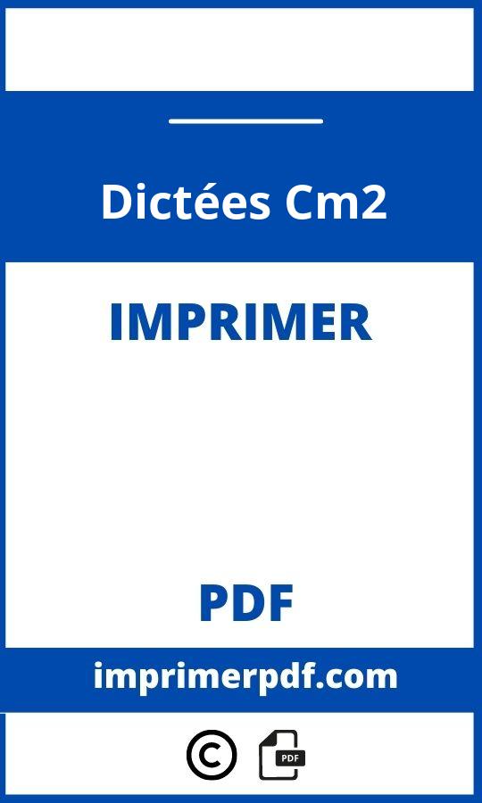 Dictées Cm2 À Imprimer