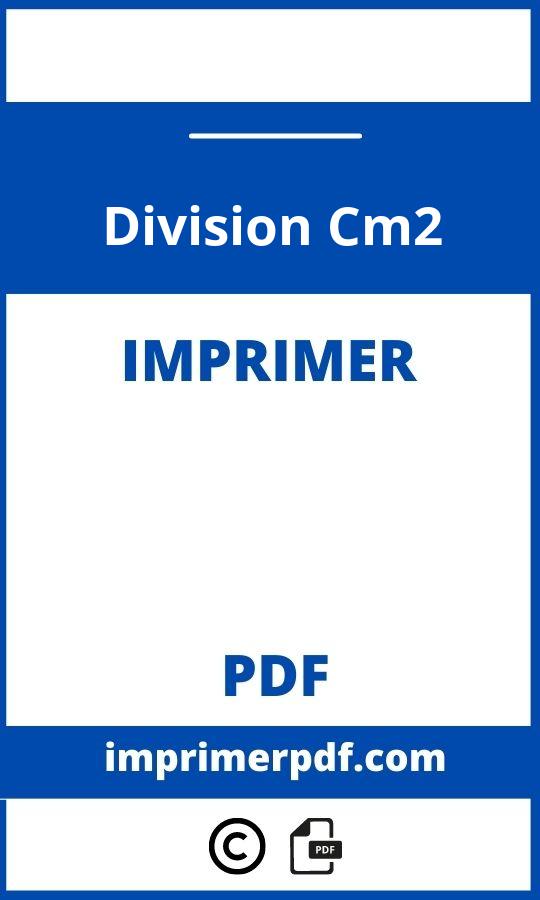 Division Cm2 À Imprimer