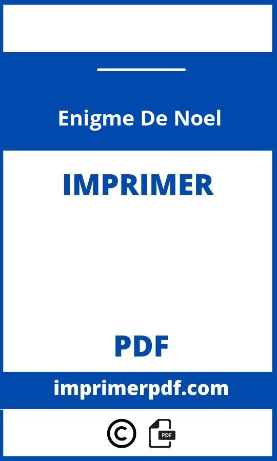 Enigme De Noel A Imprimer