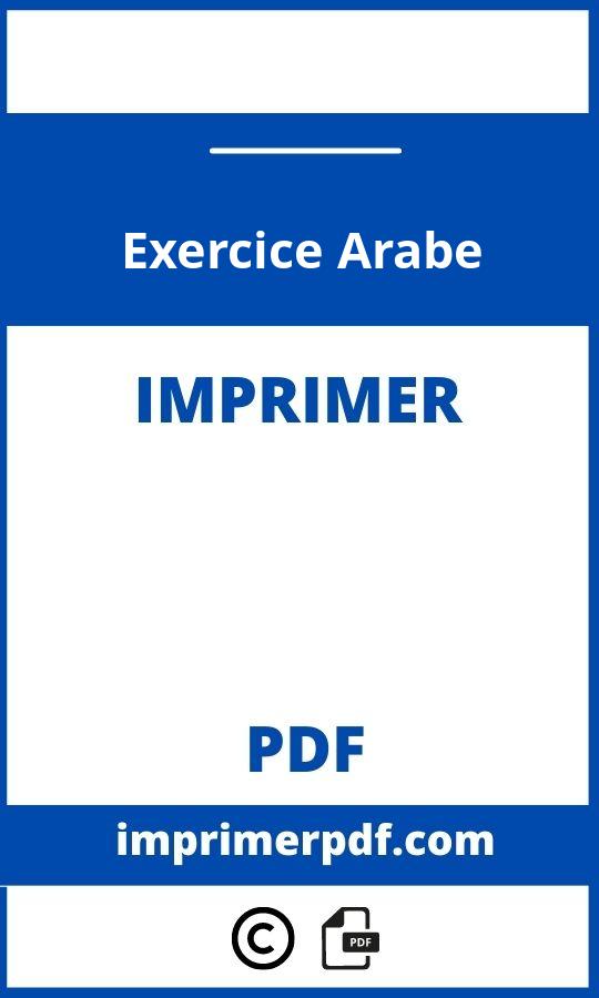 Exercice Arabe A Imprimer