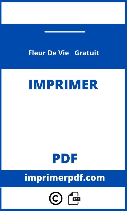 Fleur De Vie À Imprimer Pdf Gratuit