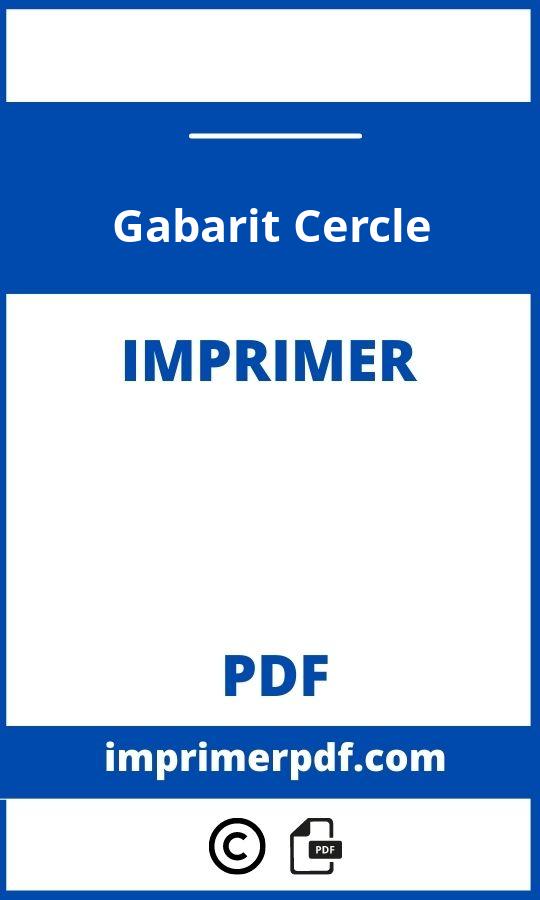 Gabarit Cercle À Imprimer