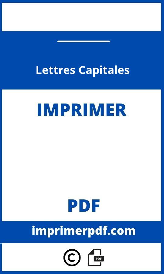 Lettres Capitales À Imprimer