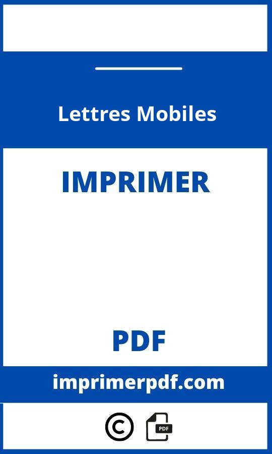 Lettres Mobiles À Imprimer