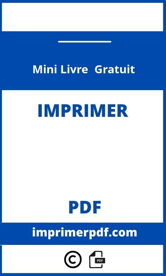 Mini Livre À Imprimer Gratuit