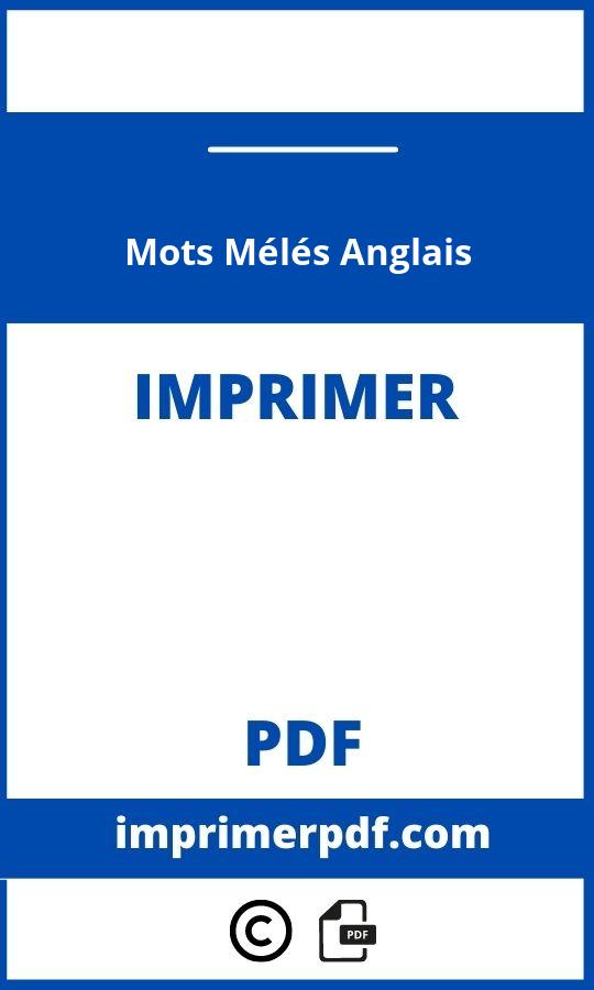 Mots Mélés Anglais À Imprimer